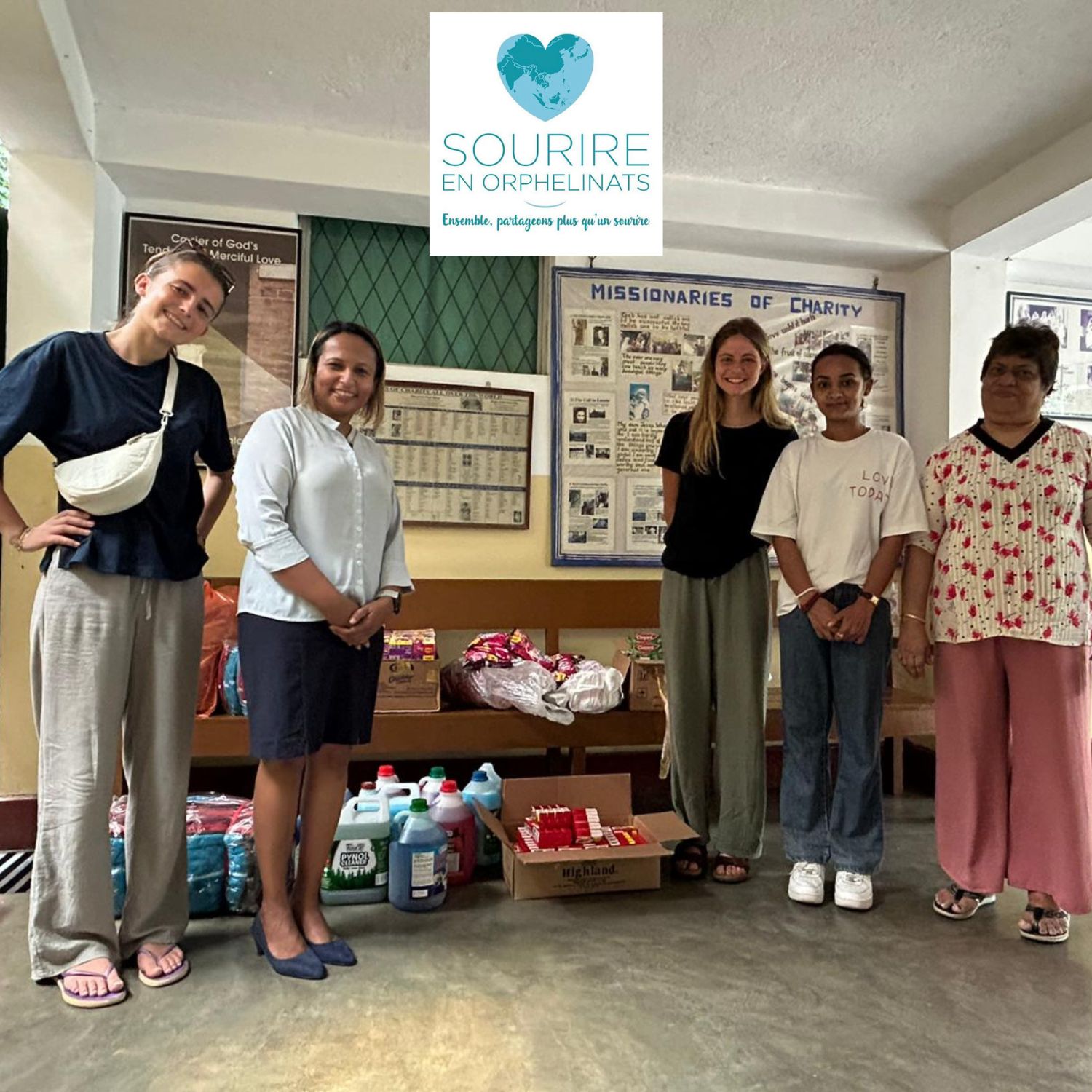 5 bénévoles auprès des enfants